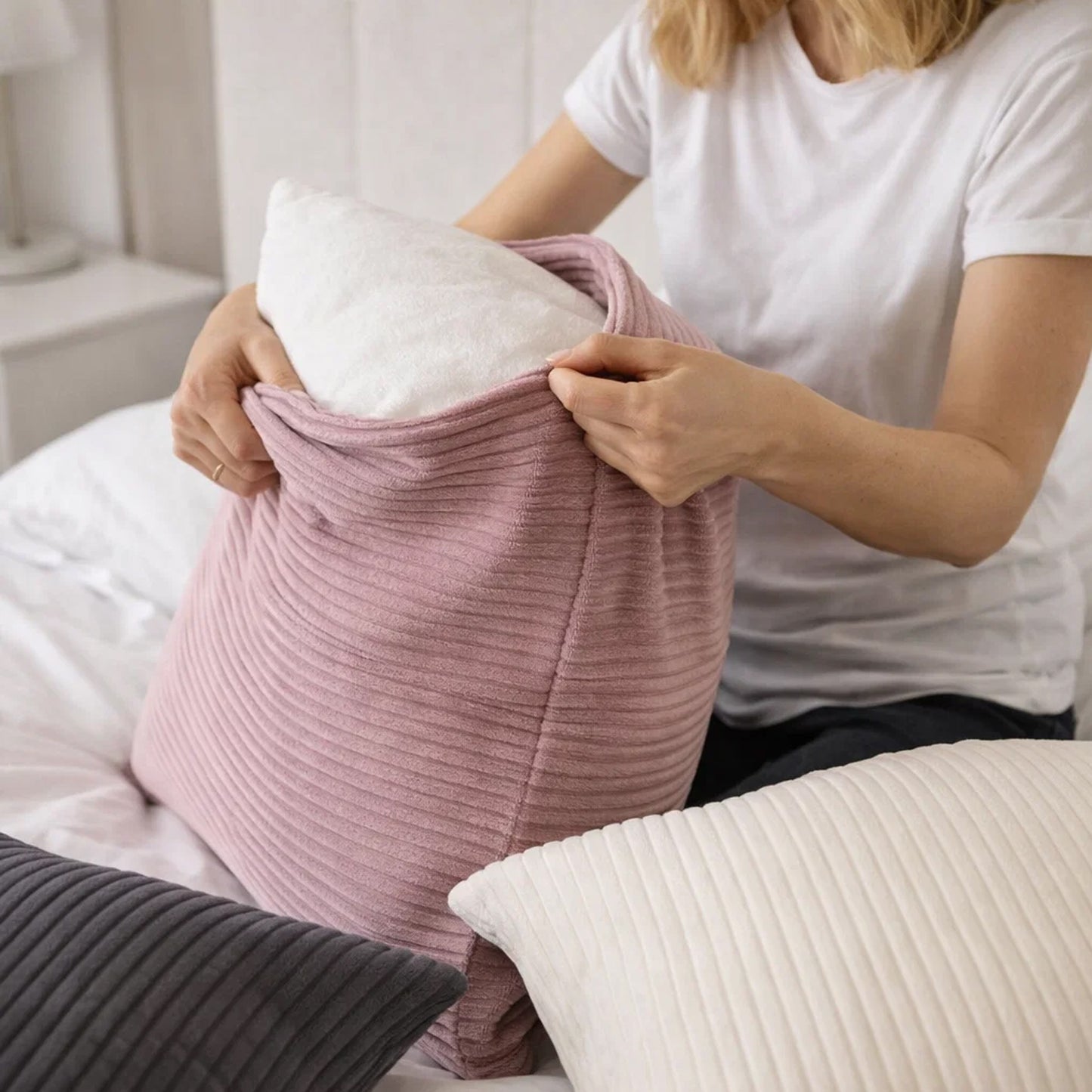 Kisseninlett mit Silikonkugel-Füllung 6 Stck.– 40x40 / 45x45 / 50x50 cm