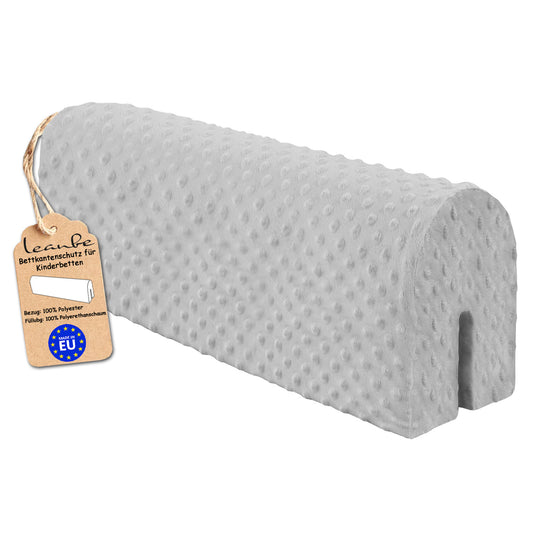 Bettkantenschutz für Babybett – Grau Minky