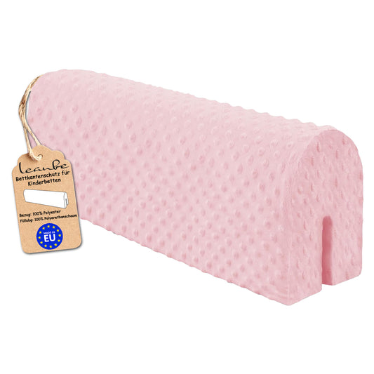 LEANBE Bettkantenschutz für Betten - Kissen für bettumrandung – Rosa Minky