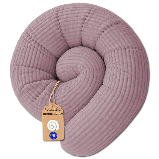 Bettschlange Stillkissen Seitenschläferkissen 150 cm Lila Cord