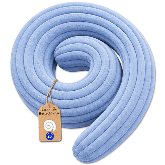 Bettschlange Stillkissen Seitenschläferkissen 150 cm Blau Plüsch