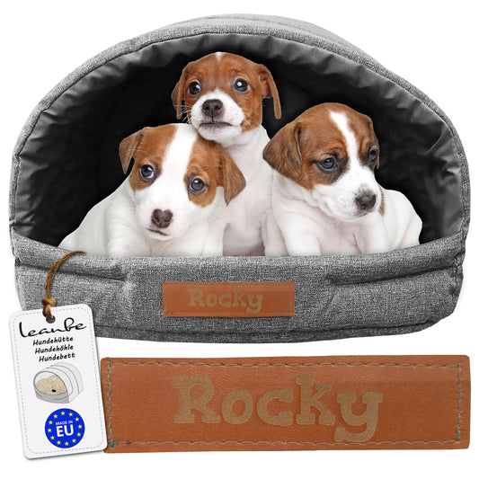 Personalisierte Schlafhöhle Hundehaus für Hunde und Katzen Graphit