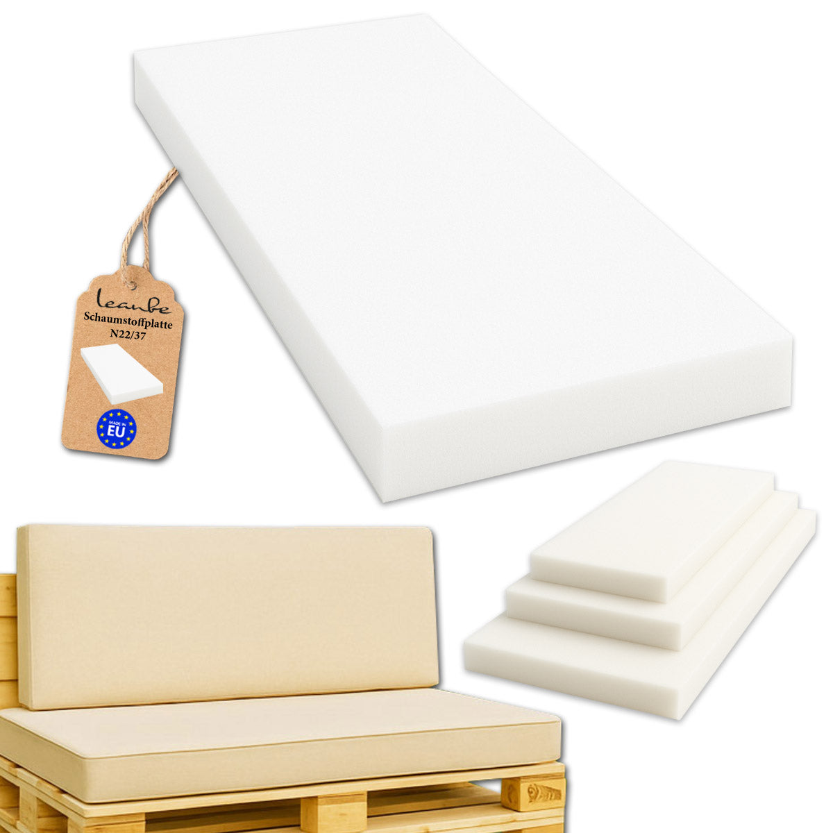 Schaumstoff Schaumstoffplatte N2237 110 x 40 x 5 cm