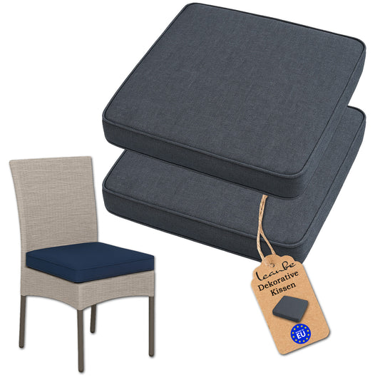 Sitzkissen 2er Set für Garten & Zuhause Navyblau