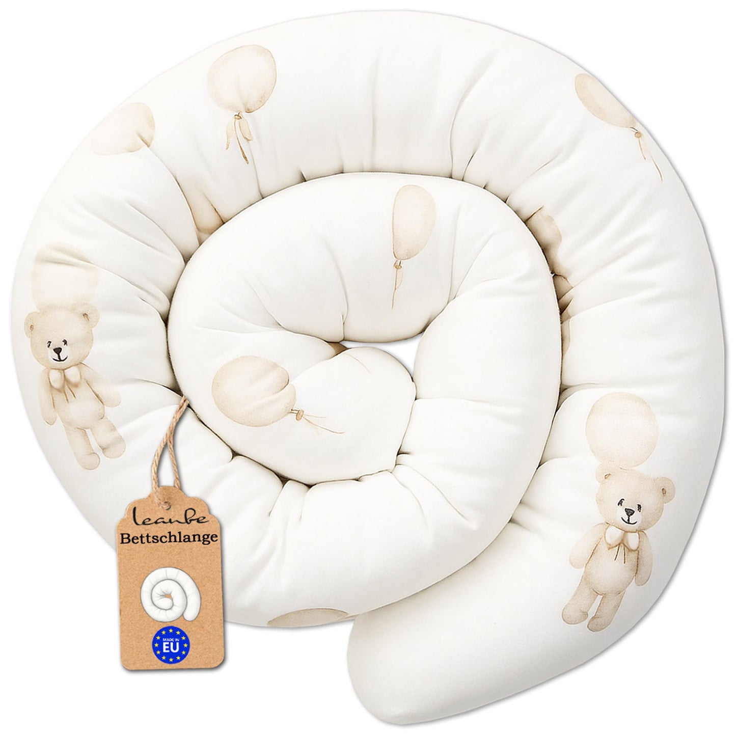 Bettschlange Stillkissen Seitenschläferkissen 150-400 cm Teddybar