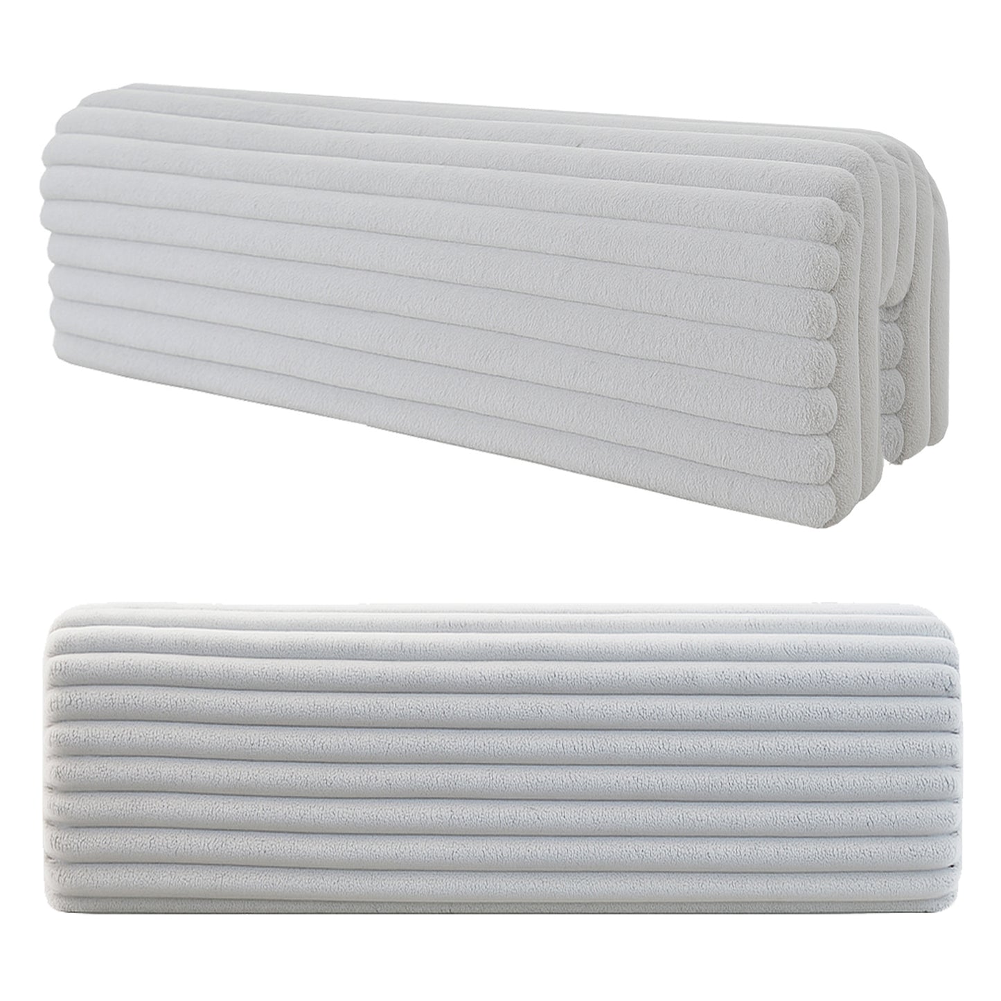 Bettkantenschutz für Babybett – Hellgrau Cord