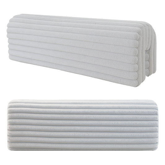 Bettkantenschutz für Babybett – Hellgrau Cord