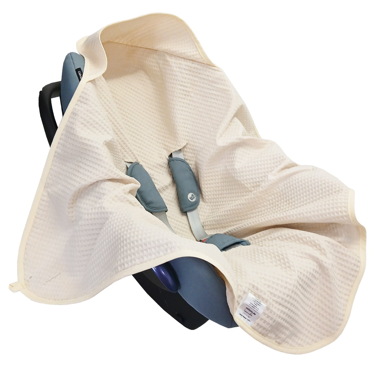 Einschlagdecke aus Waffelstoff für den Sommer 100% Baumwolle Creme