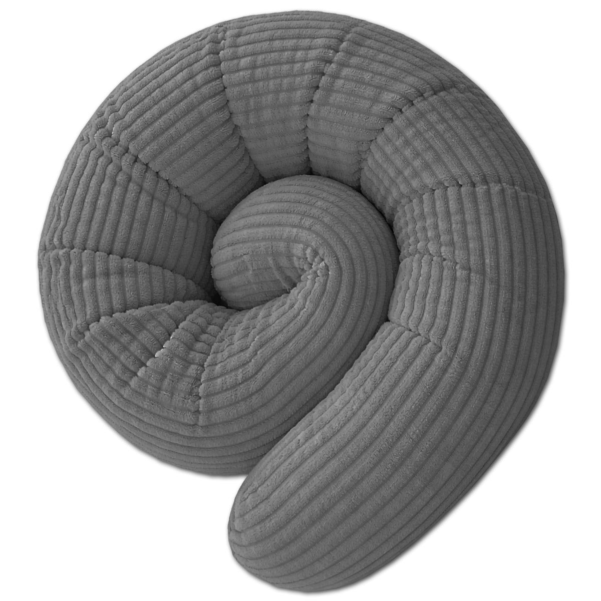 LEANBE Bettschlange Stillkissen – Vielseitiges Seitenschläferkissen 150 cm Grau Cord