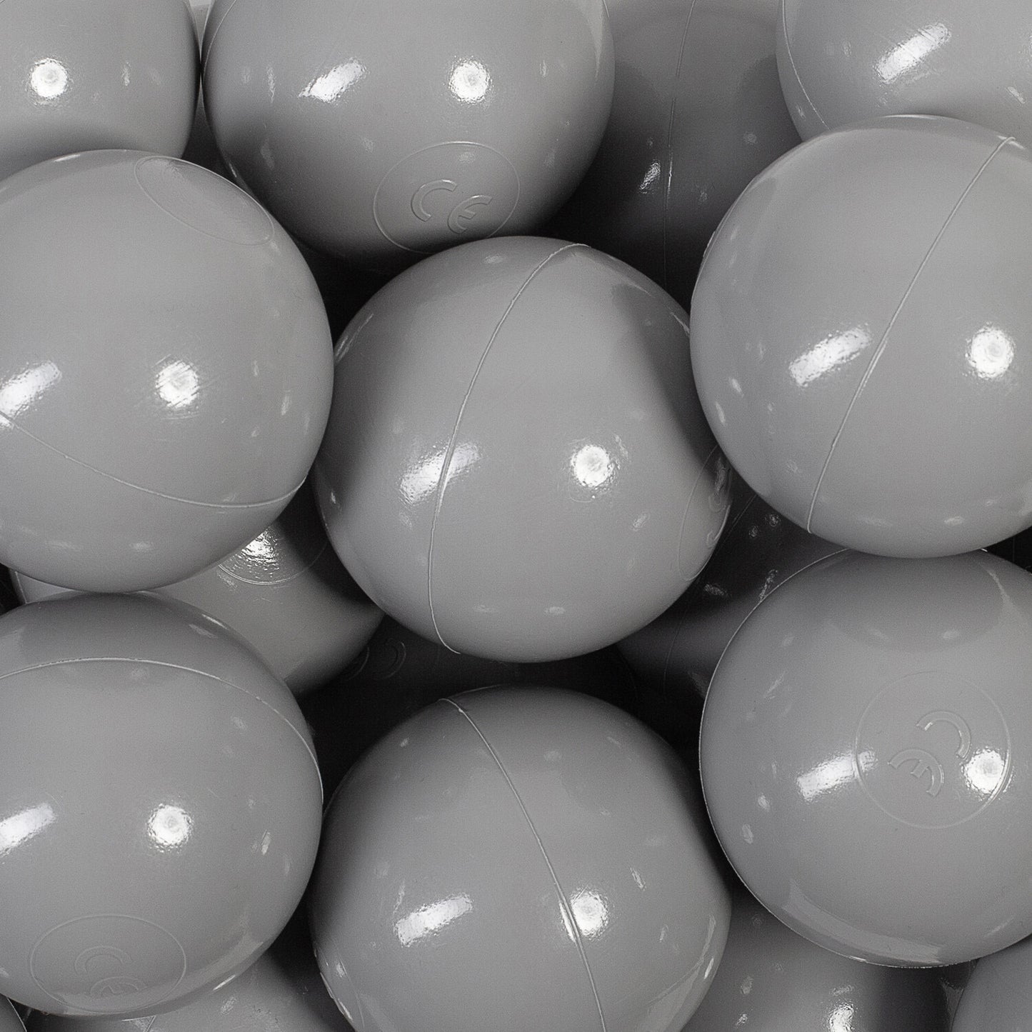 LEANBE Bällebad Bälle 7 cm – Hochwertige Plastikbälle für Kinder Spielspaß - Grau