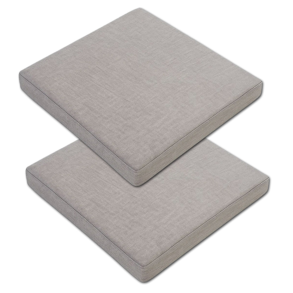 LEANBE Sitzkissen 2er Set – Bequeme Polster für Garten, Balkon und Zuhause 40 x 40 x 5 cm Hellgrau