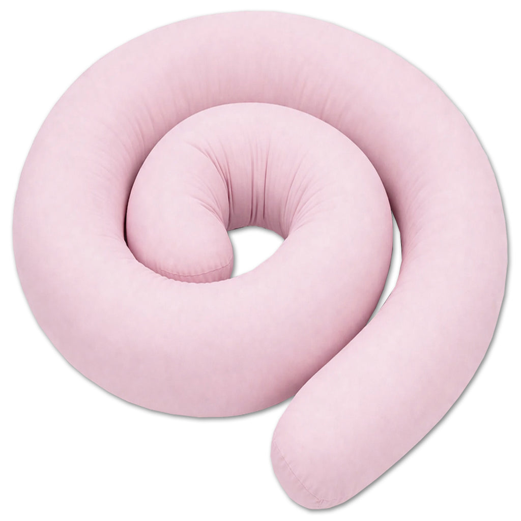 LEANBE Bettschlange Stillkissen – Vielseitiges Seitenschläferkissen 150 cm - Rosa