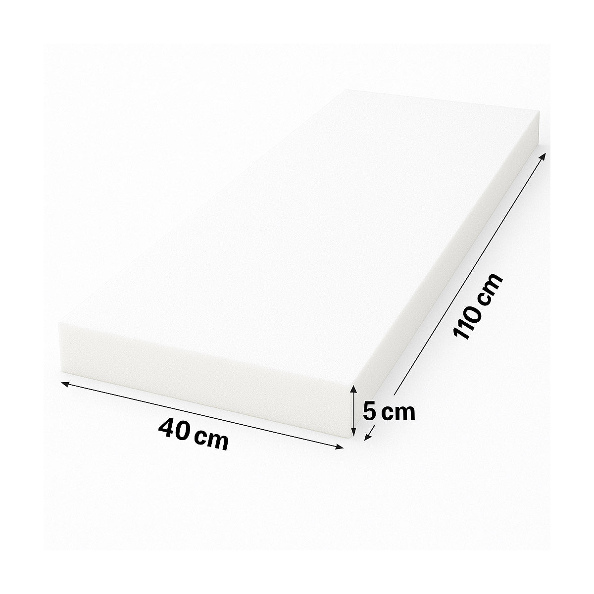 Schaumstoff Schaumstoffplatte N2237 110 x 40 x 5 cm