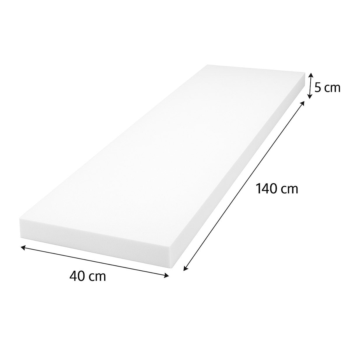 Schaumstoff Schaumstoffplatte N2237 140 x 40 x 5 cm