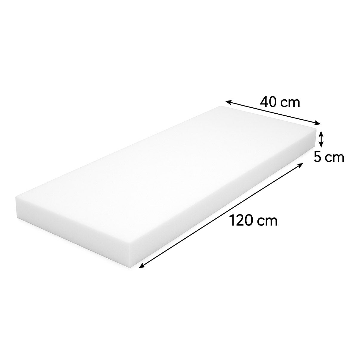 Schaumstoff Schaumstoffplatte N2237 120 x 40 x 5 cm