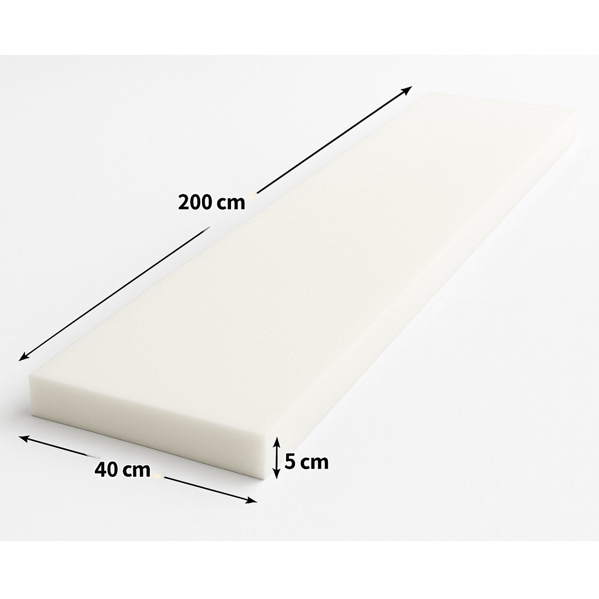 Schaumstoff Schaumstoffplatte N2237 200 x 40 x 5 cm