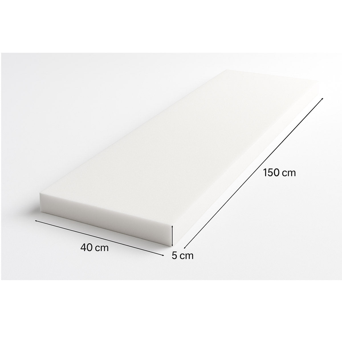 Schaumstoff Schaumstoffplatte N2237 150 x 40 x 5 cm