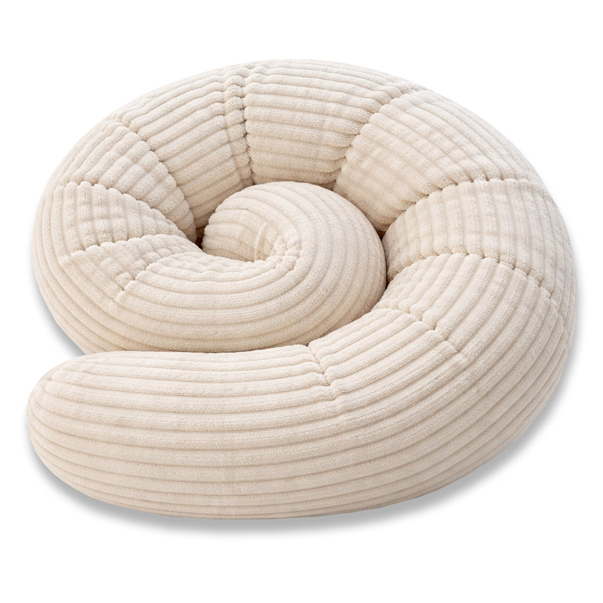 Bettschlange Stillkissen Seitenschläferkissen 150 cm Beige Cord