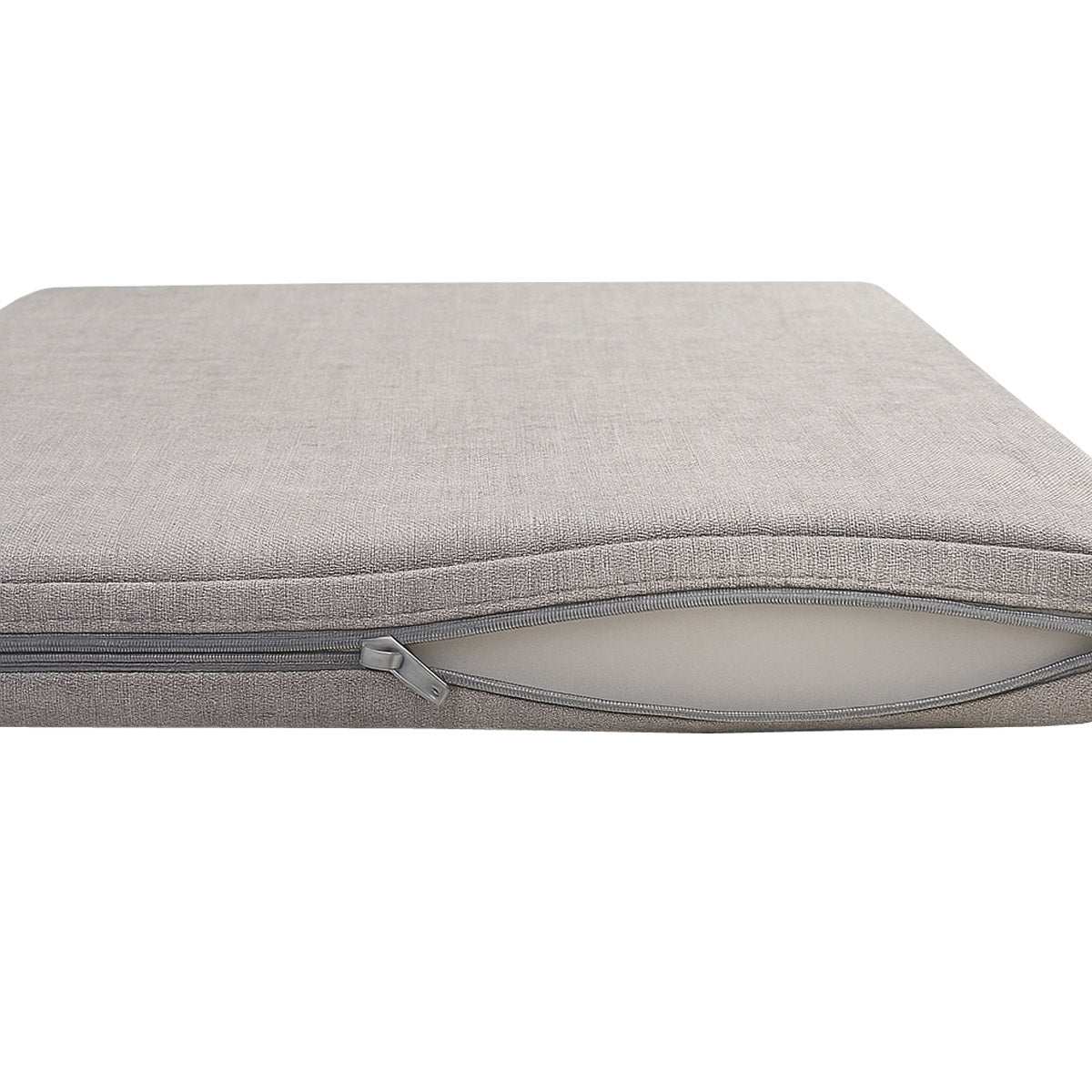 LEANBE Sitzkissen 2er Set – Bequeme Polster für Garten, Balkon und Zuhause 40 x 40 x 5 cm Hellgrau