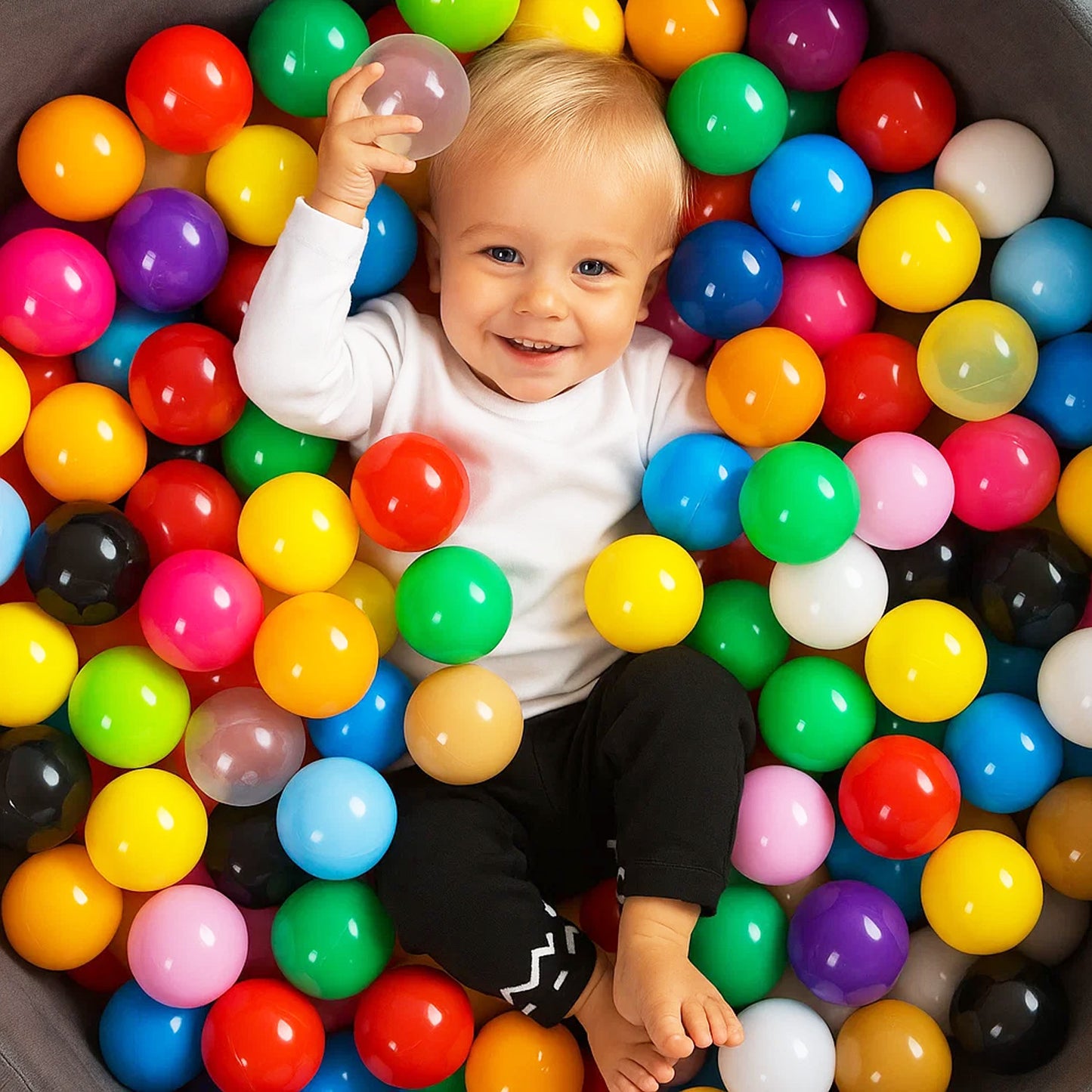 Plastikbälle Bälle für Bällebad 7 cm - Weiß