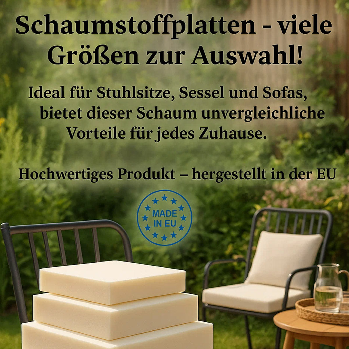 Schaumstoff Schaumstoffplatte N2237 45 x 45 x 5 cm