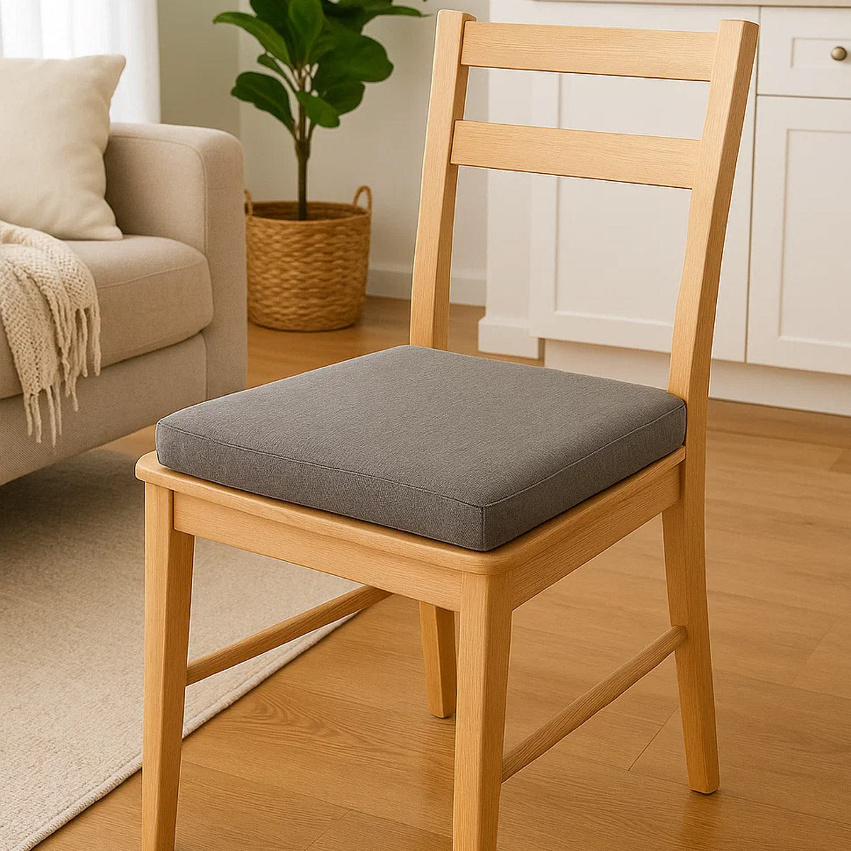 LEANBE Sitzkissen 2er Set – Bequeme Polster für Garten, Balkon und Zuhause 40 x 40 x 5 cm Graphit