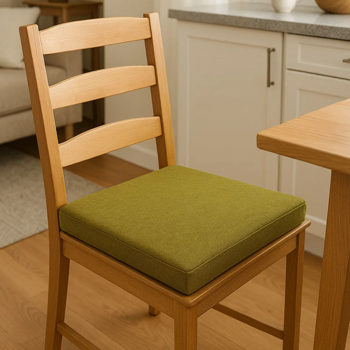 LEANBE Sitzkissen 2er Set – Bequeme Polster für Garten, Balkon und Zuhause 40 x 40 x 5 cm Grün