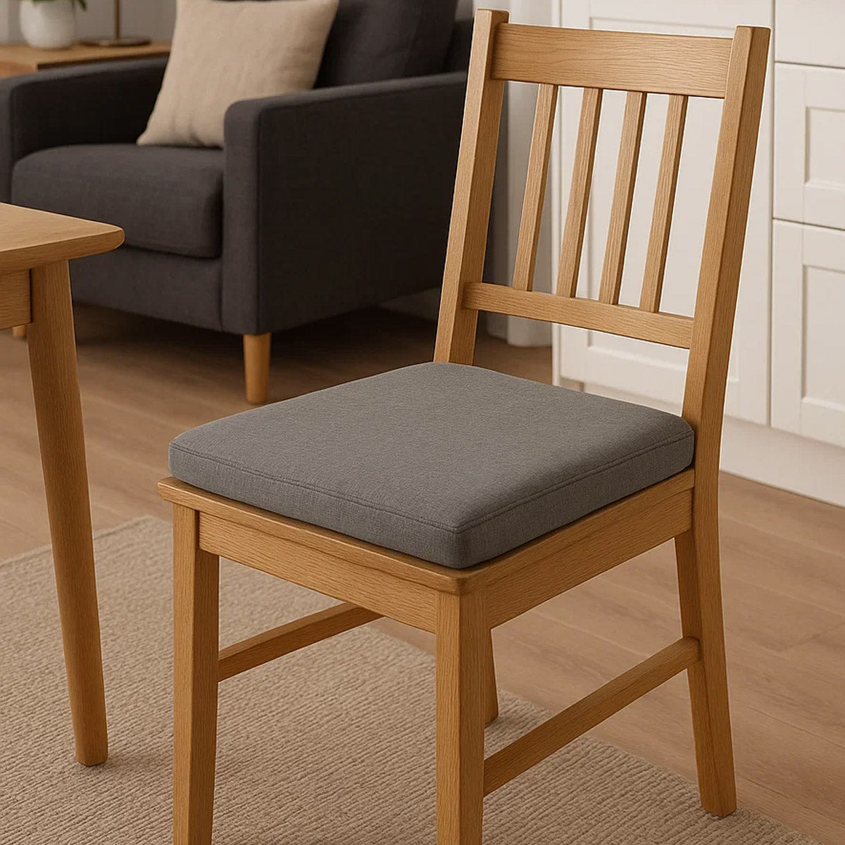 LEANBE Sitzkissen 2er Set – Bequeme Polster für Garten, Balkon und Zuhause 40 x 40 x 5 cm Graphit