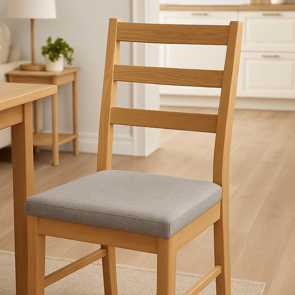 LEANBE Sitzkissen 2er Set – Bequeme Polster für Garten, Balkon und Zuhause 40 x 40 x 5 cm Hellgrau