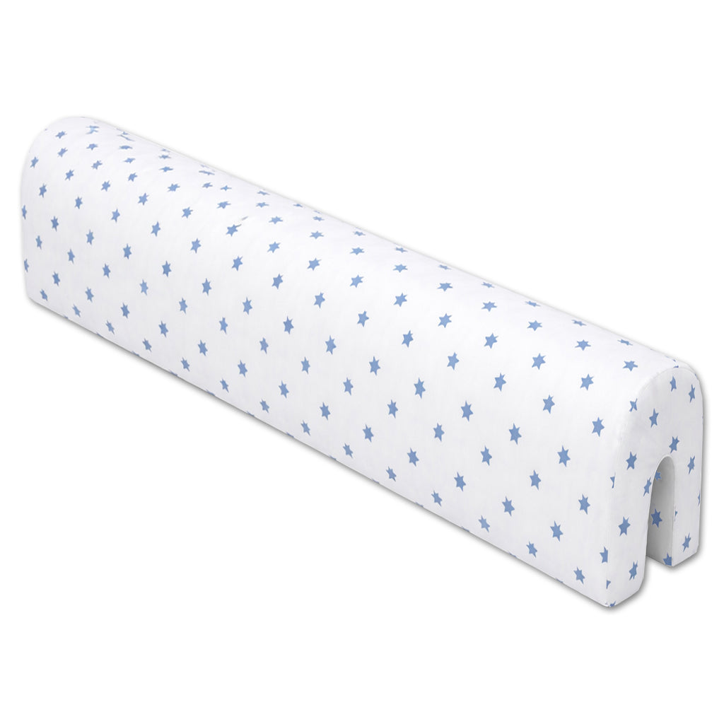 LEANBE Bettkantenschutz 70x20x14 cm + Bettschlange 150x15 cm – Blaue Sterne