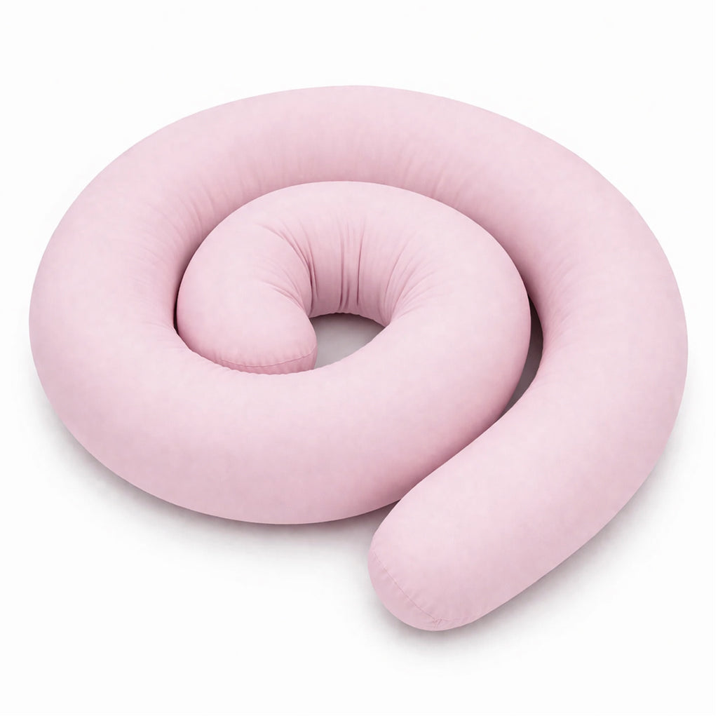 LEANBE Bettkantenschutz 70x20x14 cm + Bettschlange 150x15 cm – Rosa