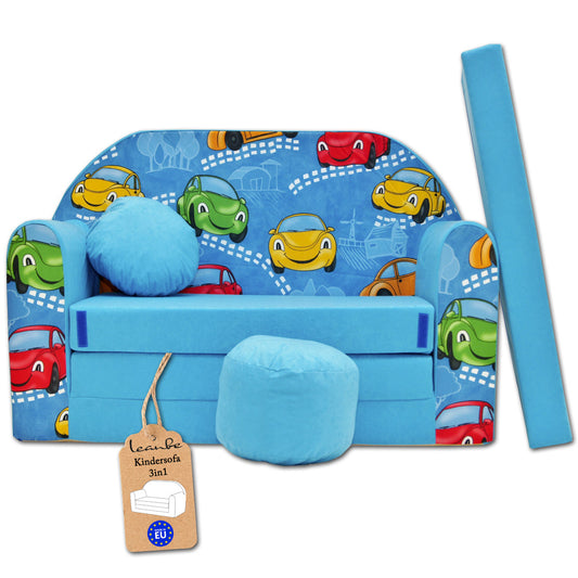 Kindersofa 3in1 – Spielsofa & Schlafsofa für Kinder B11