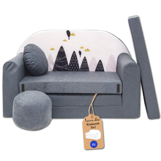 Kindersofa 3in1 – Spielsofa & Schlafsofa für Kinder AX2