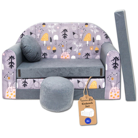 Kindersofa 3in1 – Spielsofa & Schlafsofa für Kinder AX4