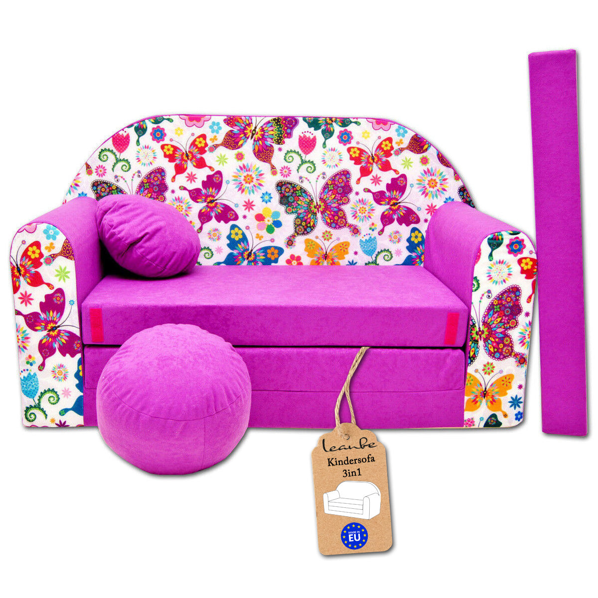 Kindersofa 3in1 – Spielsofa & Schlafsofa für Kinder M33