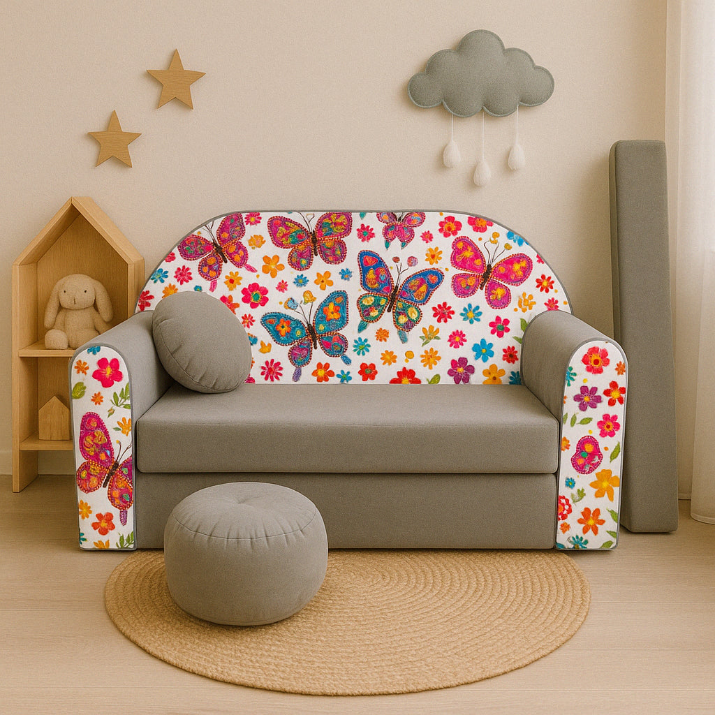 LEANBE Kindersofa 3-in-1 – Multifunktionales Spiel- und Schlafsofa für Kinderzimmer A33