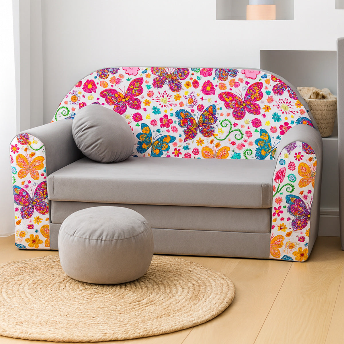 LEANBE Kindersofa 3-in-1 – Multifunktionales Spiel- und Schlafsofa für Kinderzimmer A33
