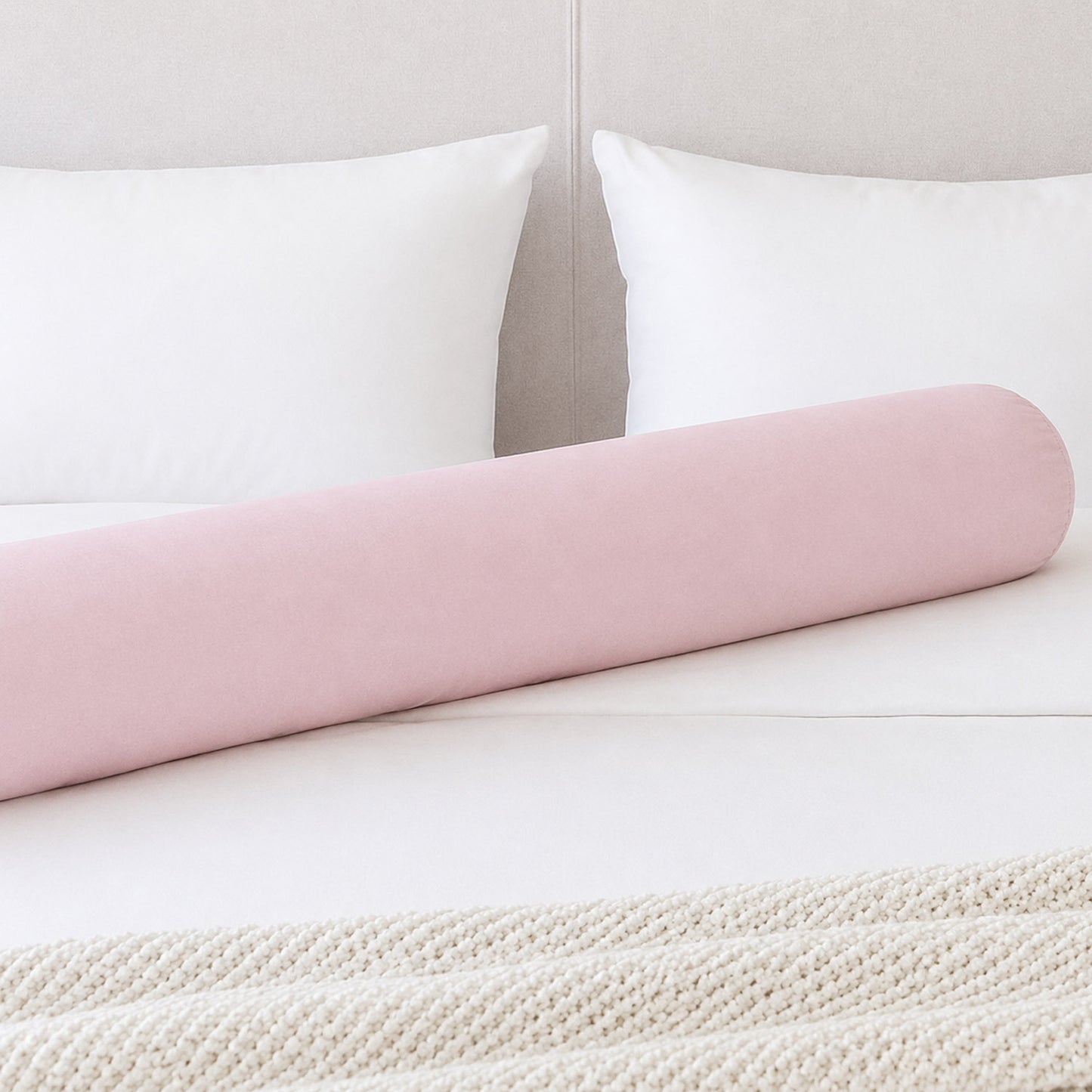 LEANBE Bettschlange Stillkissen – Vielseitiges Seitenschläferkissen 150 cm - Rosa