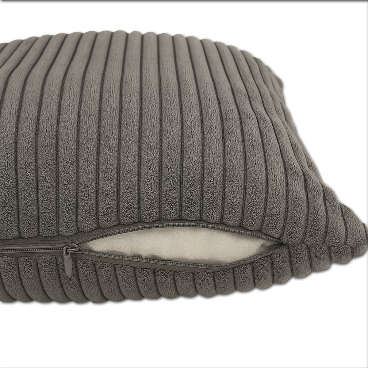 Cord Kissen  Dekokissen Set 6 Stck. - Grau