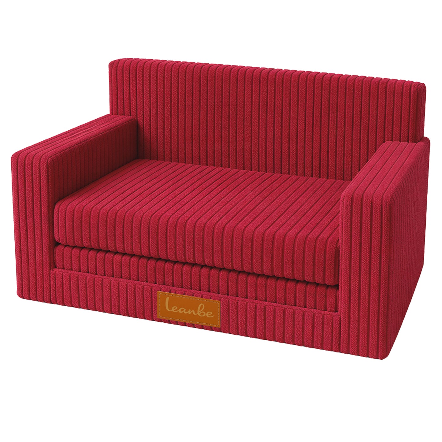 Personalisierbares Kindersofa 3in1 - Rot Cord