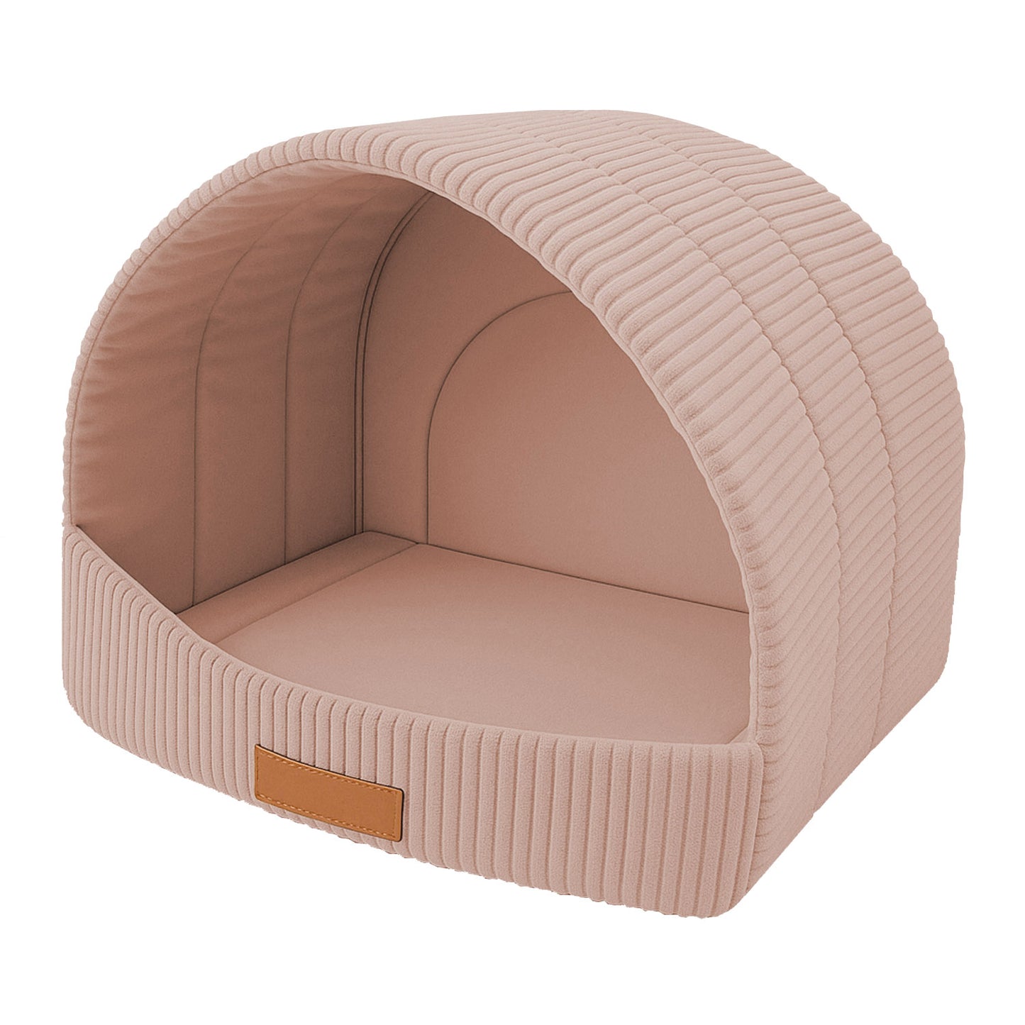 LEANBE Personalisierbare & Stilvolle Cord-Hütte für Hunde und Katzen - Rosa