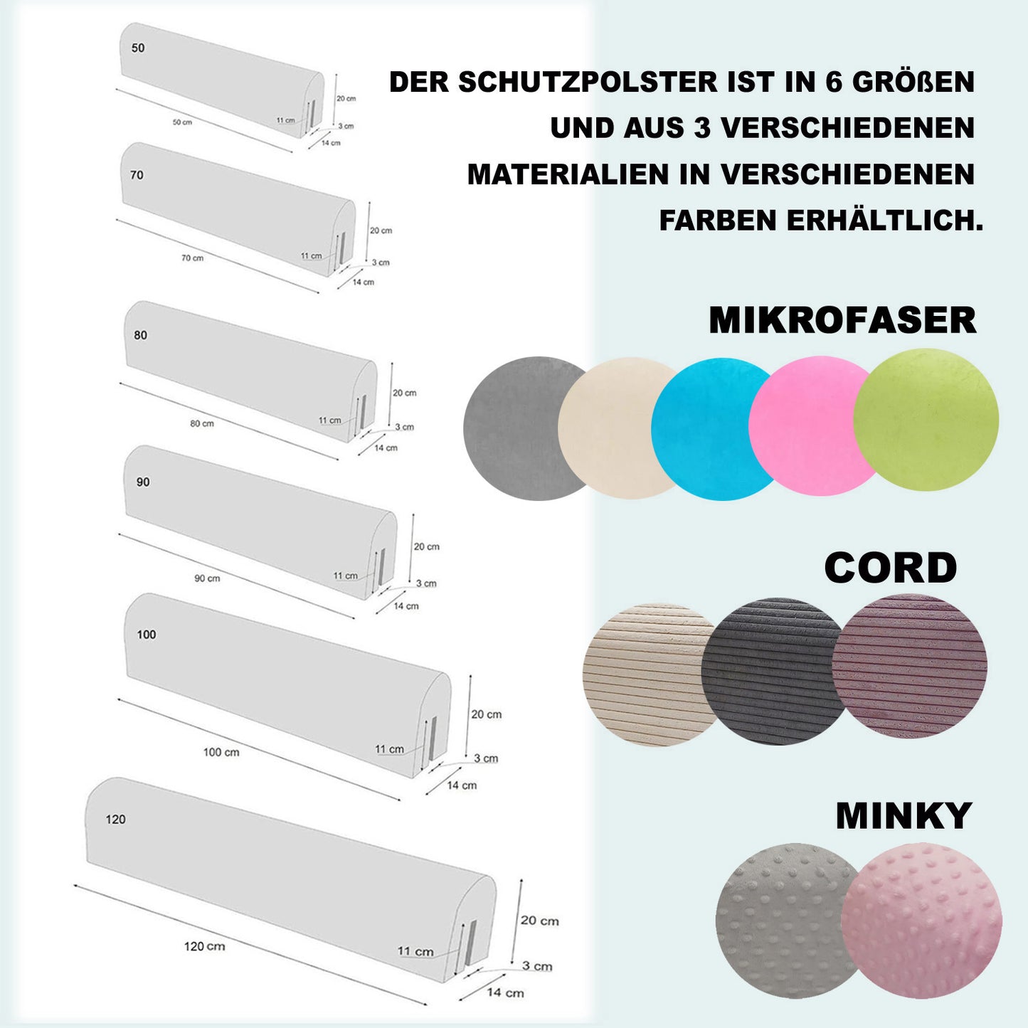 Bettkantenschutz für Babybett – Beige Cord