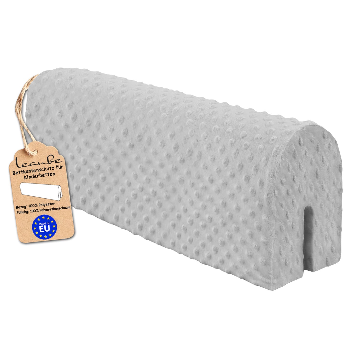 Bettkantenschutz für Babybett – Grau Minky