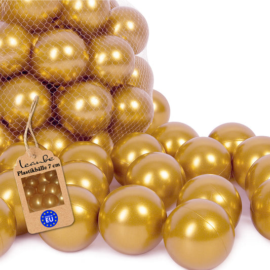 Plastikbälle Bälle für Bällebad 7 cm - Gold