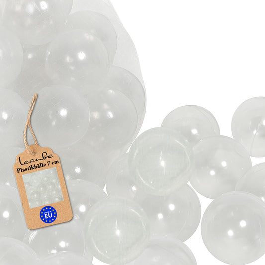 Plastikbälle Bälle für Bällebad 7 cm - Klar