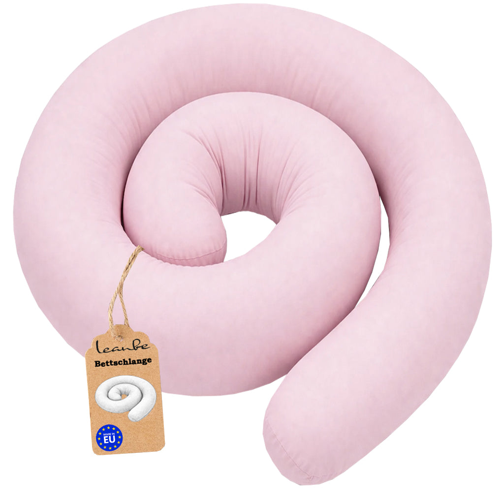 LEANBE Bettschlange Stillkissen – Vielseitiges Seitenschläferkissen 150 cm - Rosa