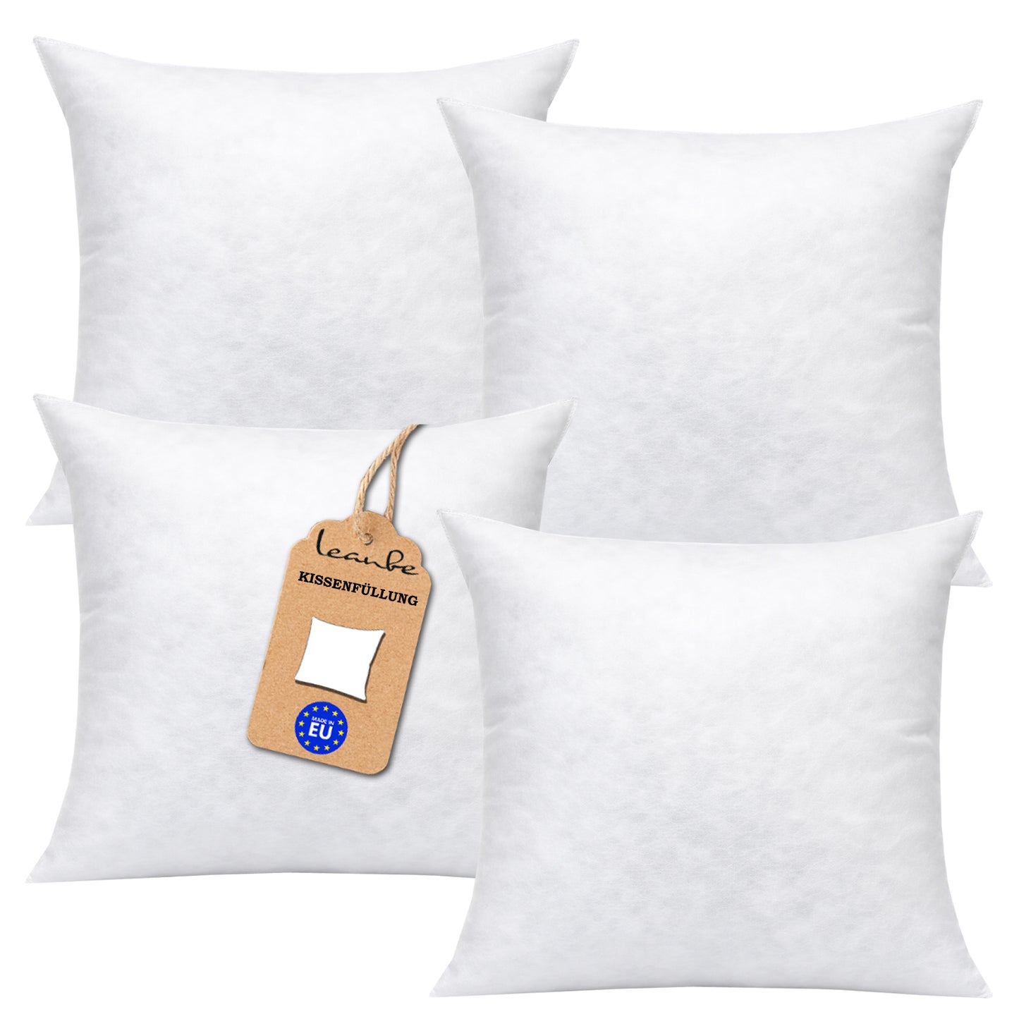 Kisseninlett mit Silikonkugel-Füllung 4 Stck.–  40x40 / 45x45 / 50x50 cm