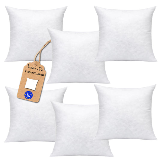 Kisseninlett mit Silikonkugel-Füllung 6 Stck.–  40x40 / 45x45 / 50x50 cm